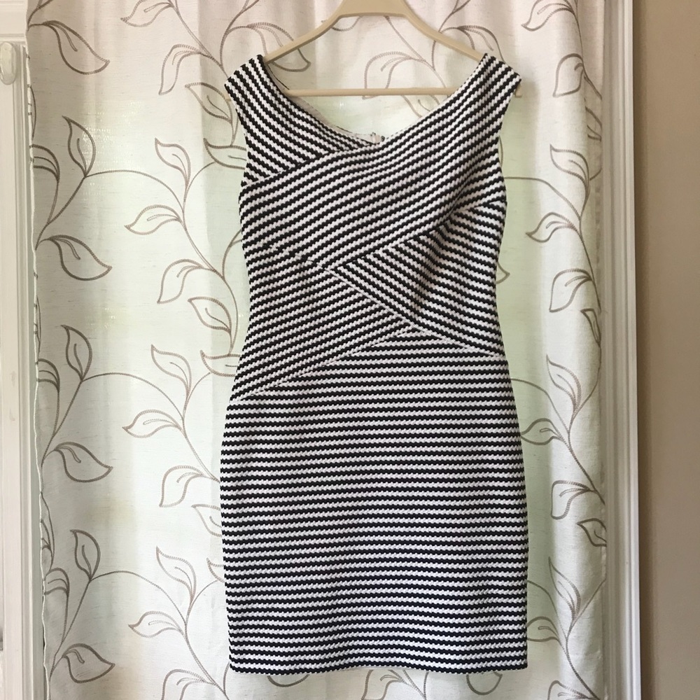 B&W Bandage Dress